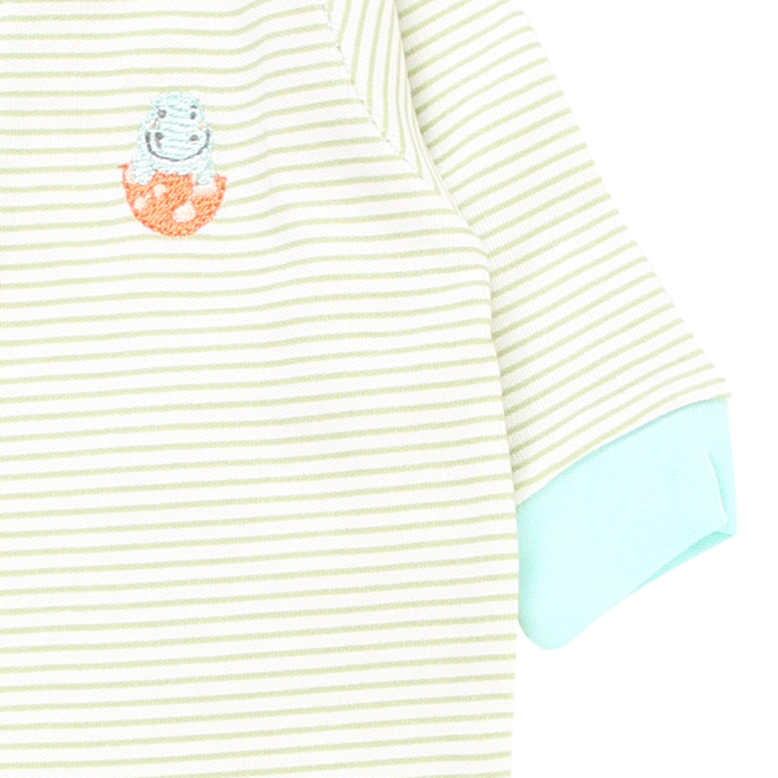 Macacão Estilinho em Suedine Manga Longa com Listras