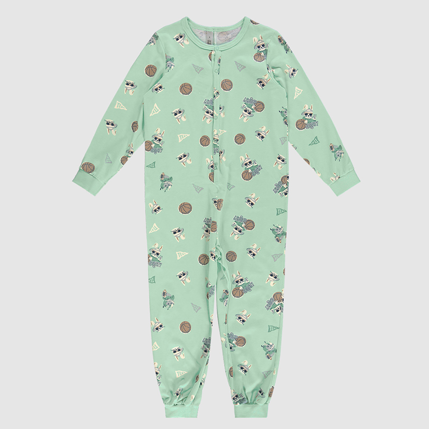 Pijama Macacão Infantil Malwee em Meia Malha