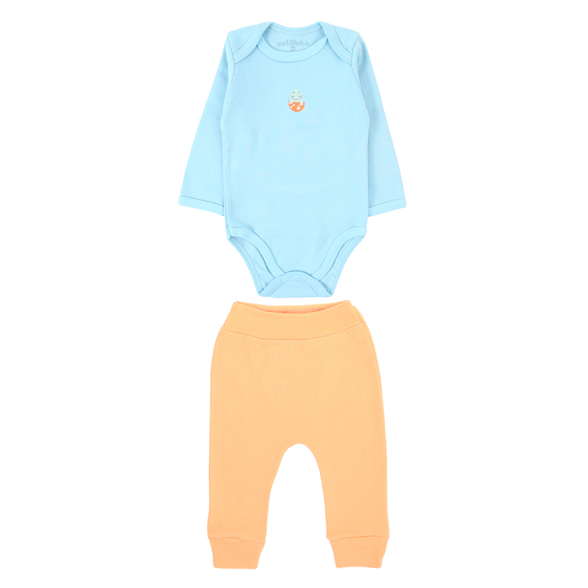 Conjunto Estilinho Bordado Manga Longa