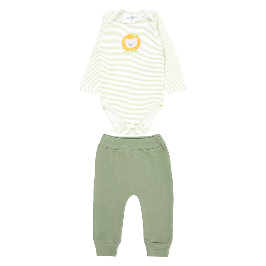 Conjunto Estilinho Bordado Manga Longa