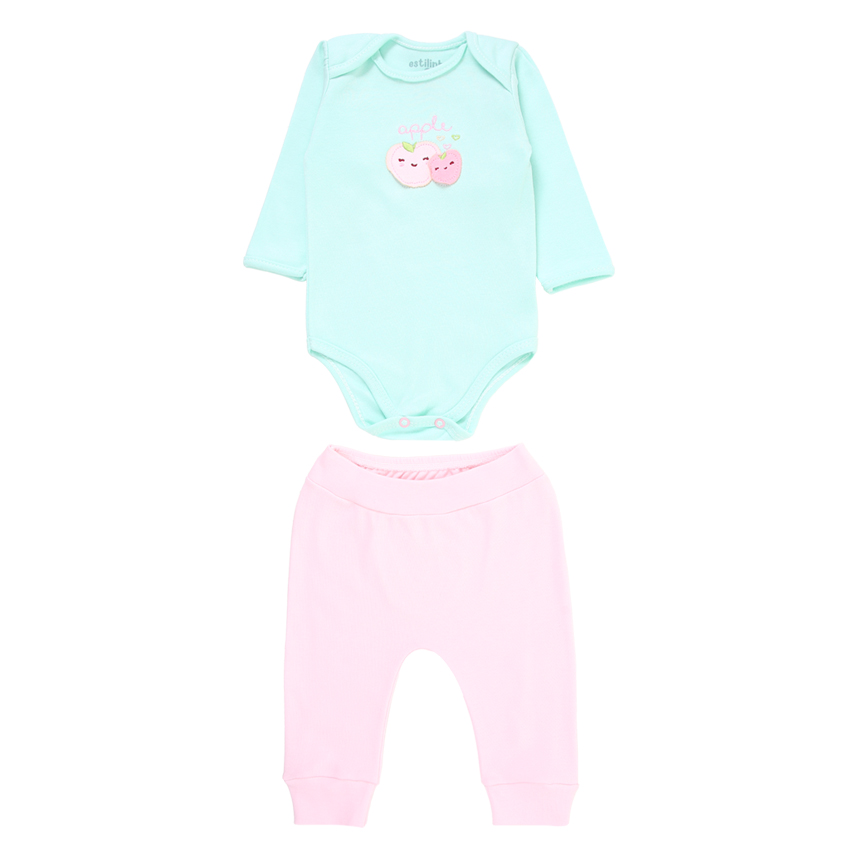 Conjunto Estilinho Bordado Manga Longa