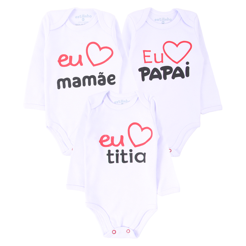 Kit Body Estilinho Manga Longa em Suedine 3 Peças