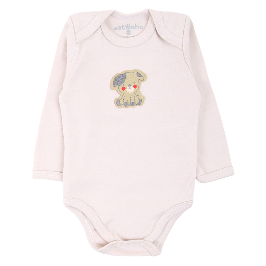 Kit 03 Body Estilinho Manga Longa com Listras