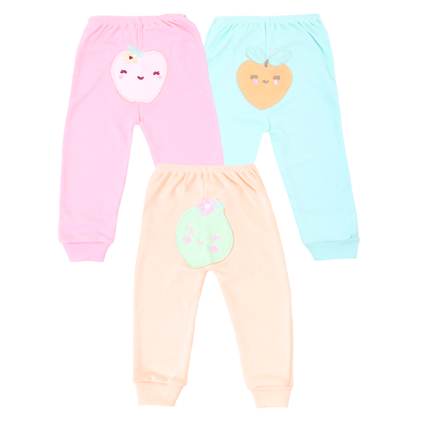 Kit 03 Mijão Estilinho com Bordado de Frutas