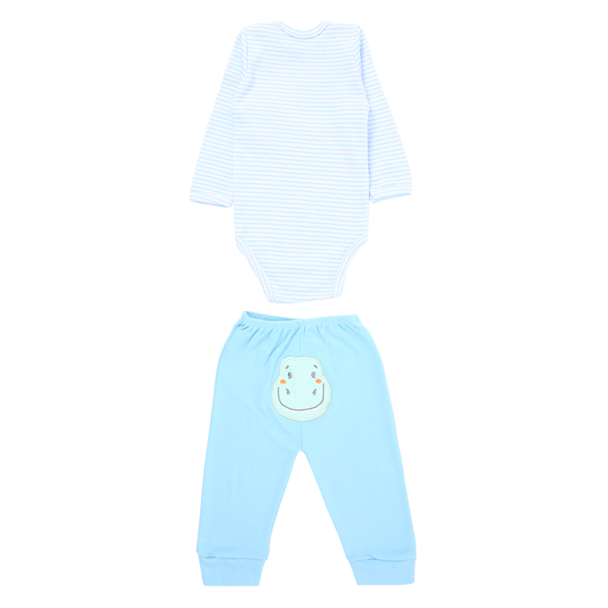 Conjunto Estilinho Body Manga Longa e Calça em Suedine