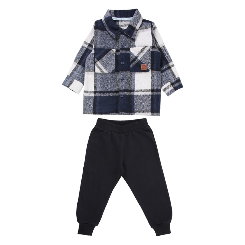 Conjunto Infantil Kookabu Casaco Xadrez