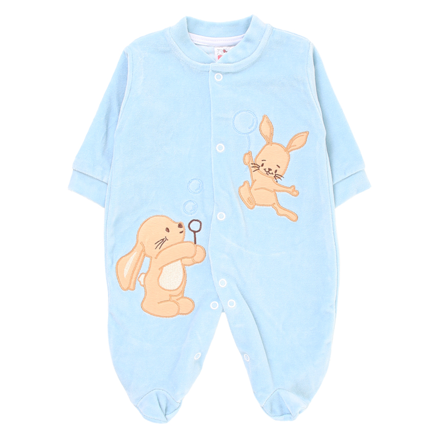 Macacão Longo Bebê Baby Bee Com Botão Estampa Sortida