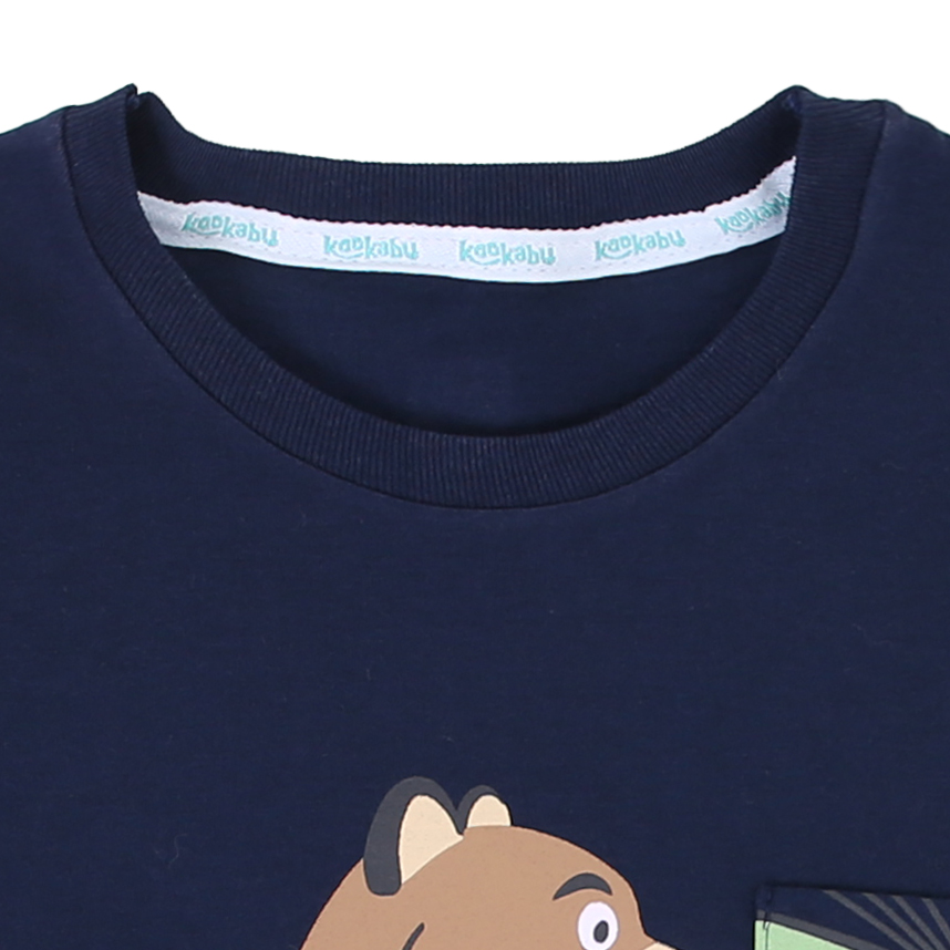 Camiseta Kookabu Manga Longa Estampa de Urso
