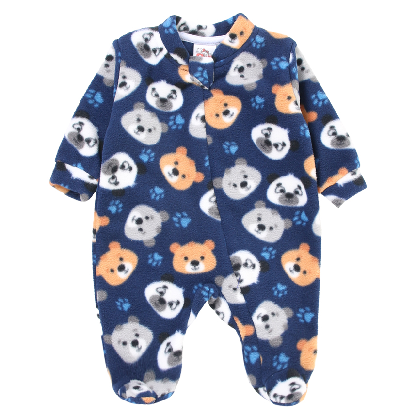 Macacão Longo Bebê Baby Bee Com Zíper Estampa Sortida