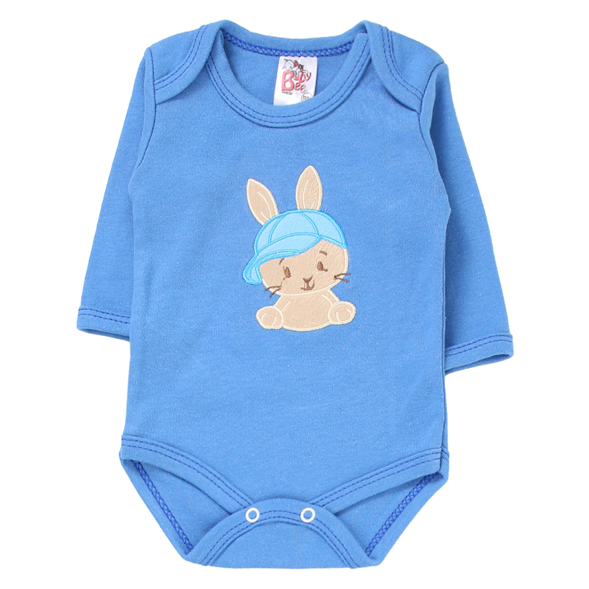 Conjunto Baby Bee em Suedine com Bordado de Coelhinho
