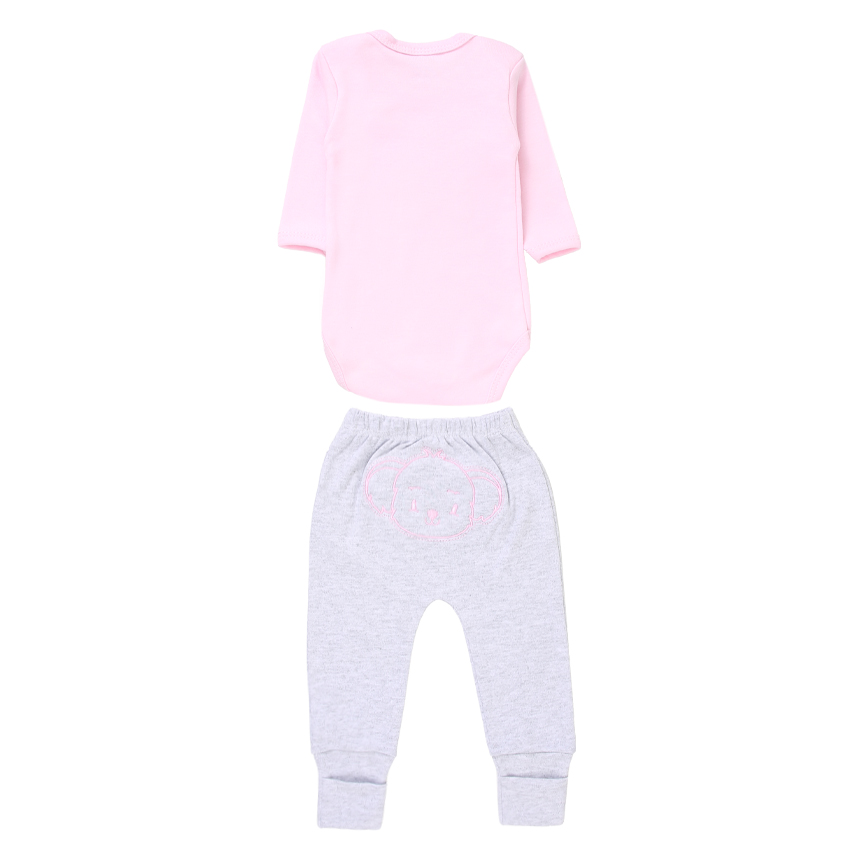 Conjunto Baby Bee em Suedine Bordado de Coala
