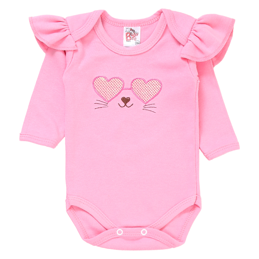 Conjunto Baby Bee em Suedine com Babados e Bordados