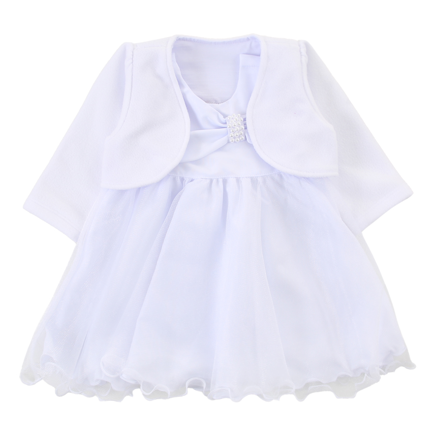 Vestido Bebê Din Don Batizado Com Laço E Bolero Vestido Bebê Din Don Batizado Com Laço E Bolero