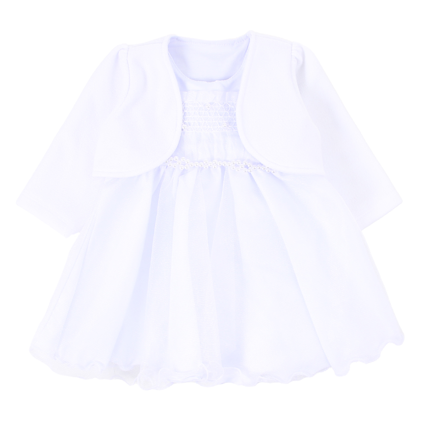 Vestido Bebê Din Don Com Laço E Bolero Vestido Bebê Din Don Com Laço E Bolero