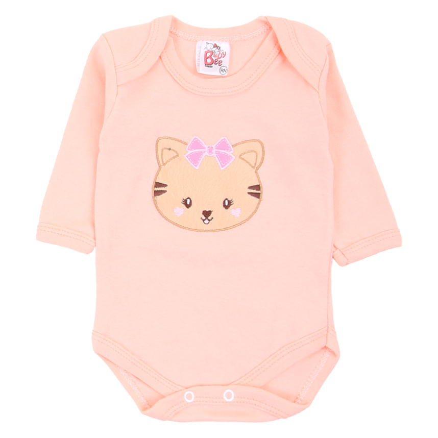 Kit 03 Body Baby Bee Manga Longa em Suedine