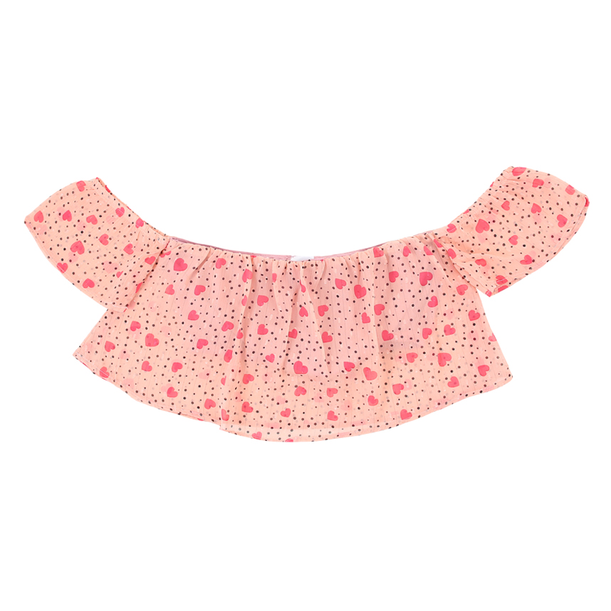 Blusa Juvenil Bonnemini Cropped Ciganinha Coração