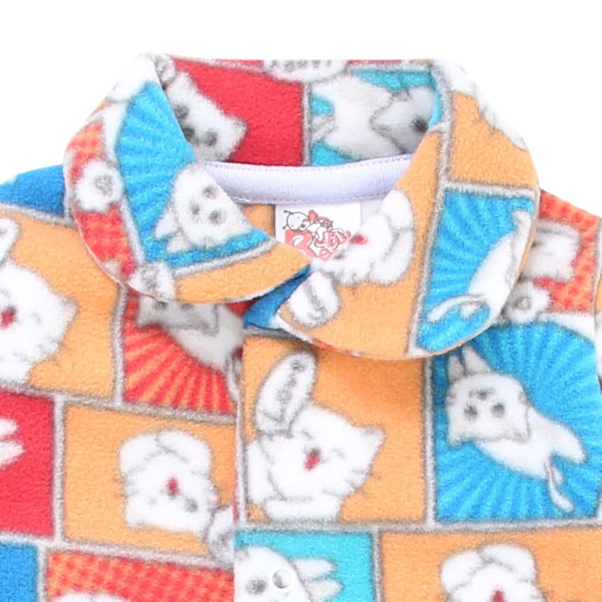 Macacão Longo Bebê Baby Bee Com Botão Estampa Sortida