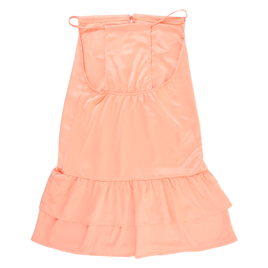 Vestido Juvenil Bonnemini Cetim com Babados Vestido Juvenil Bonnemini Cetim com Babados
