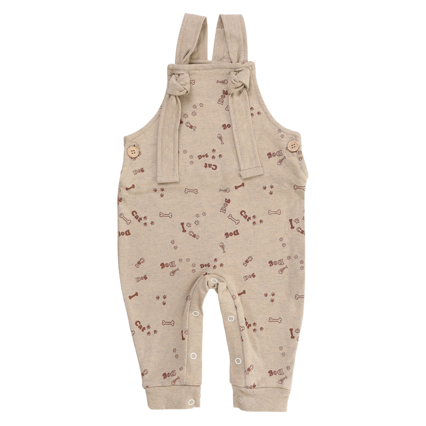 Macacão Longo Bebê Junkes Baby Jardineira + Body Estampa Dog