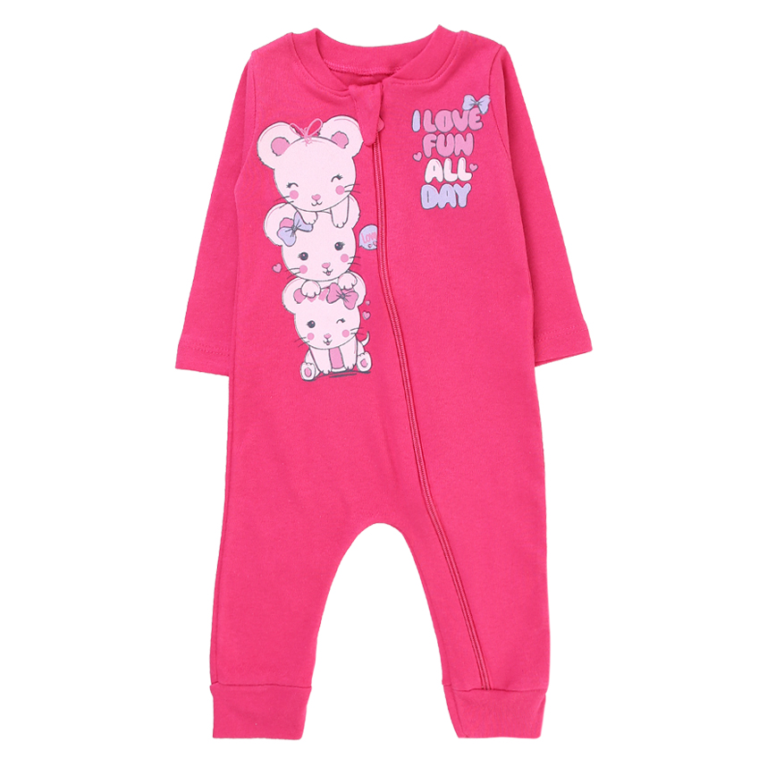 Macacão Longo em Suedine com Zíper e Silk I Love Fun Day