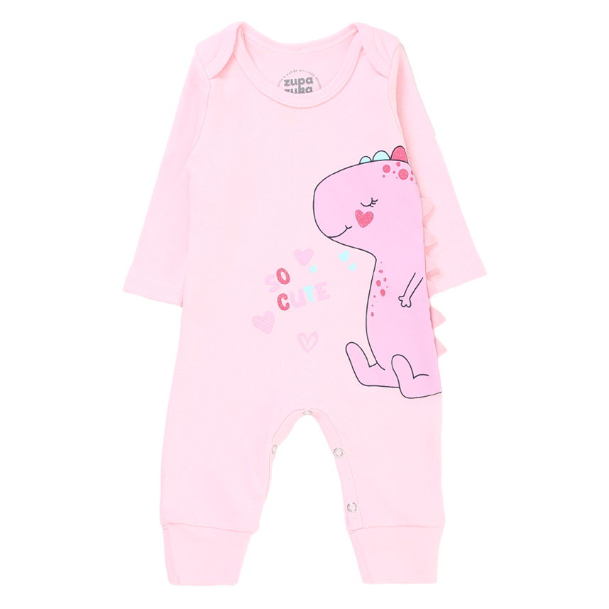 Macacão Longo em Suedine com Estampa Silk Dino Cute Coração