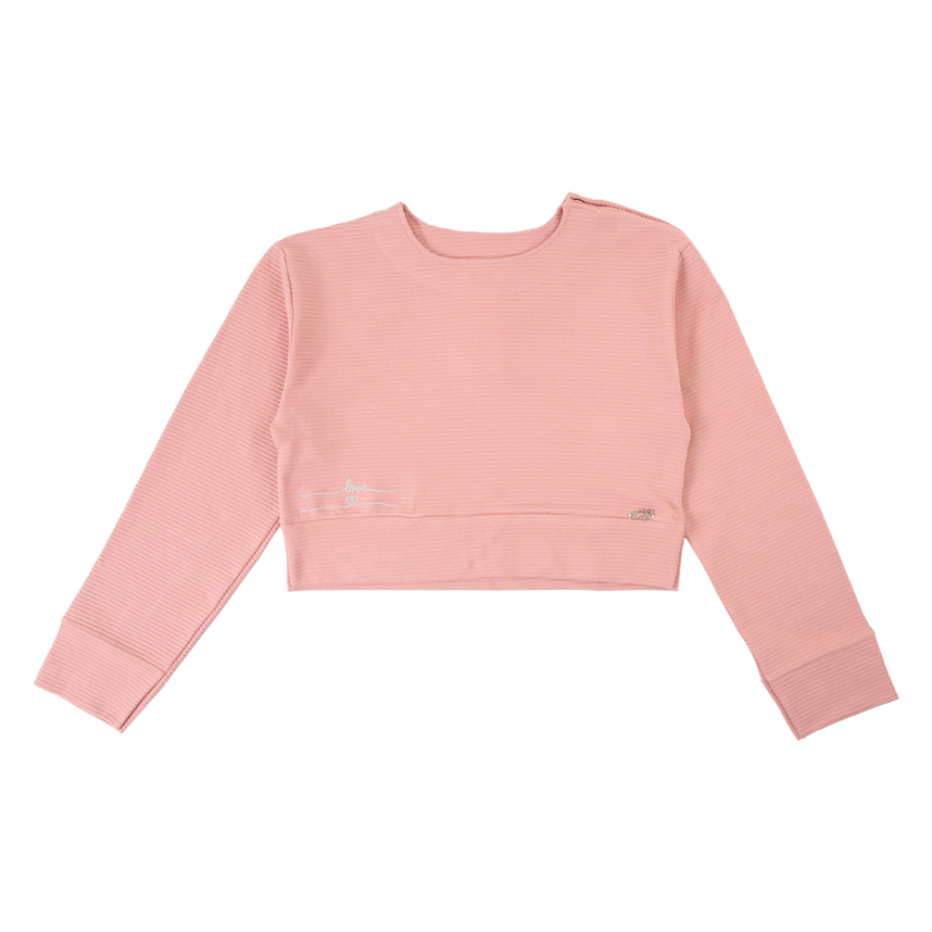 Blusão Juvenil Menina Anjo Bordado Lateral