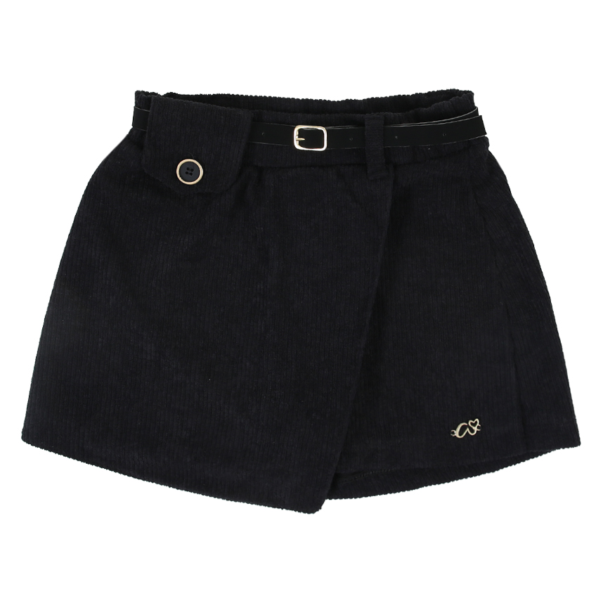 Short Juvenil Menina Anjo com Detalhe Assimétrico