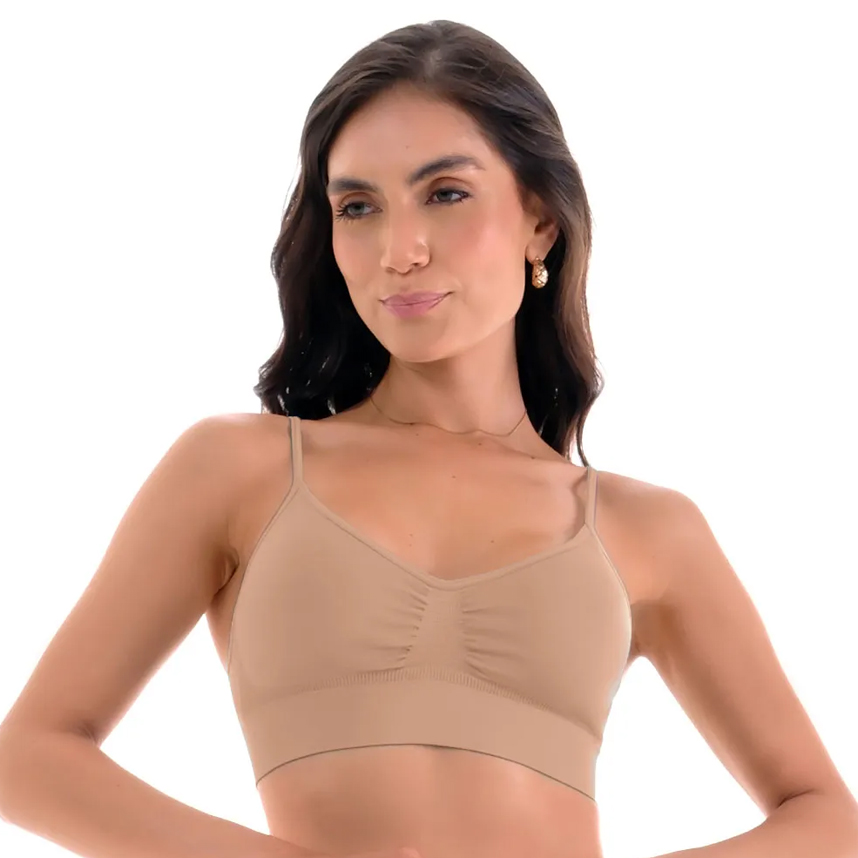 Top Zee Rucci Teen Sem Costura ¿ Alças Reguláveis e Bojo Removível