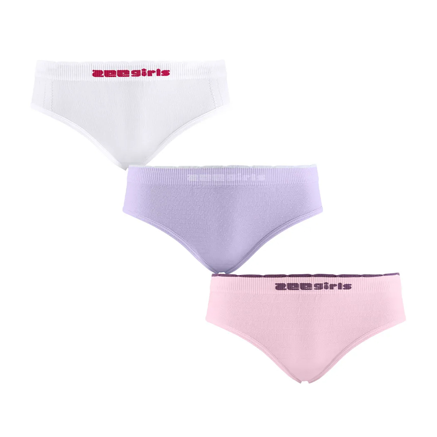 Kit Calcinha Zee Rucci Tanga Infantil Sem Costura ¿ 3 Peças