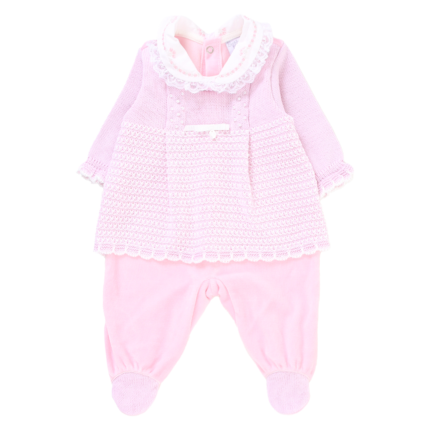 Saída de Maternidade Beth Bebê com Detalhe em Tricot e Pérola