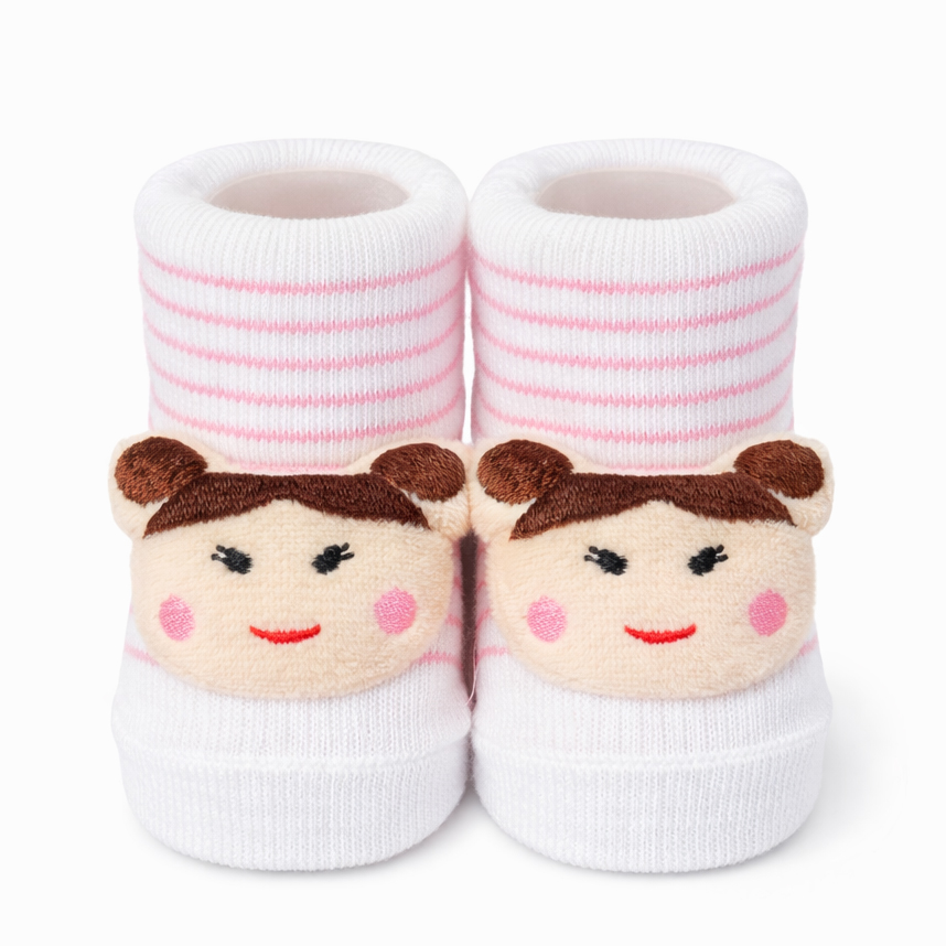 Meia Bebê Pimpolho Menina Aplique Bichinho LED