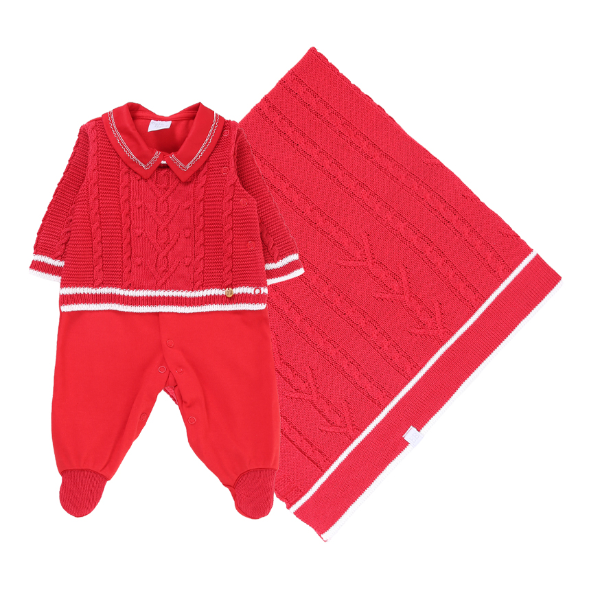 Saída de Maternidade Beth Bebê Plush com Detalhe em Tricot