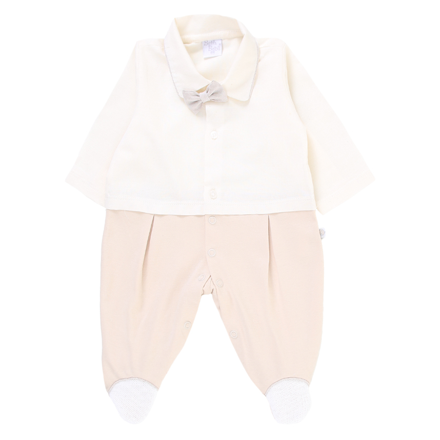 Saída de Maternidade em Suedine Gravata e Colete em Tricô Saída de Maternidade em Suedine Gravata e Colete em Tricô