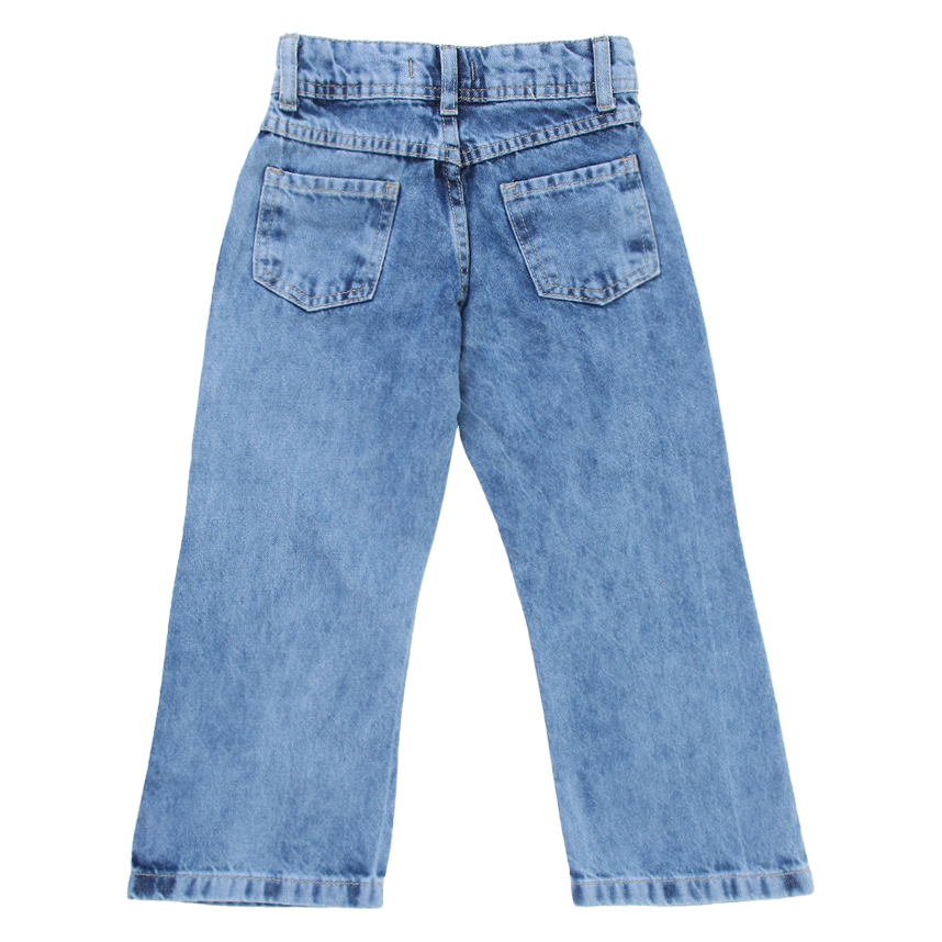 Calça Jeans Infantil Revert Jeans Wide Sky Botão Dourado Calça Jeans Infantil Revert Jeans Wide Sky Botão Dourado