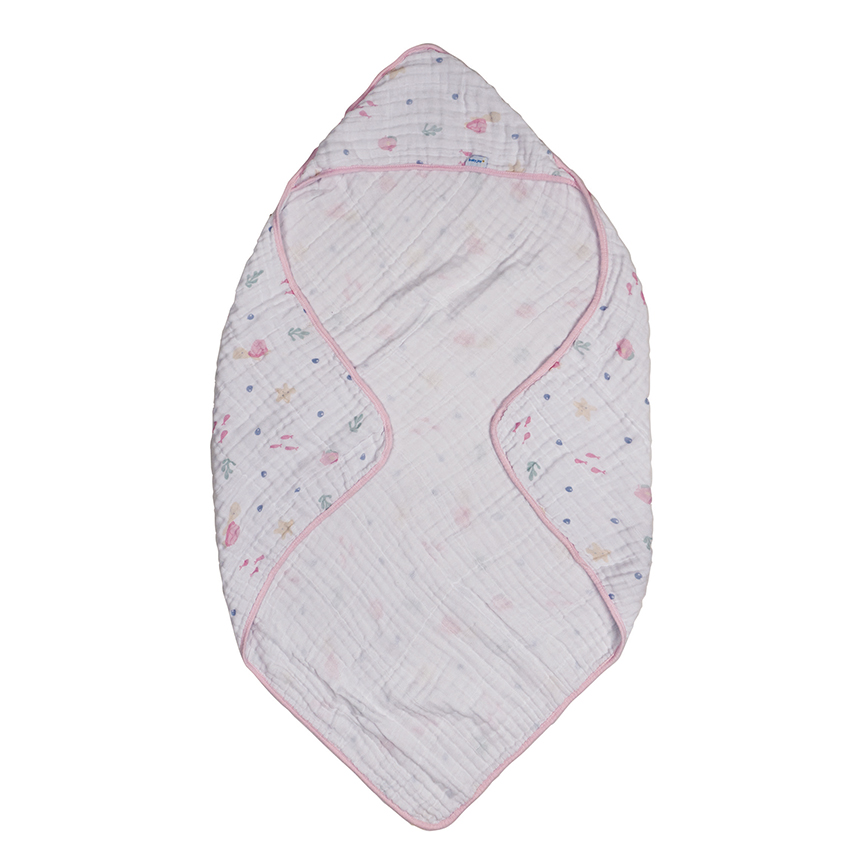 Toalha com Capuz Baby Joy Fundo do Mar