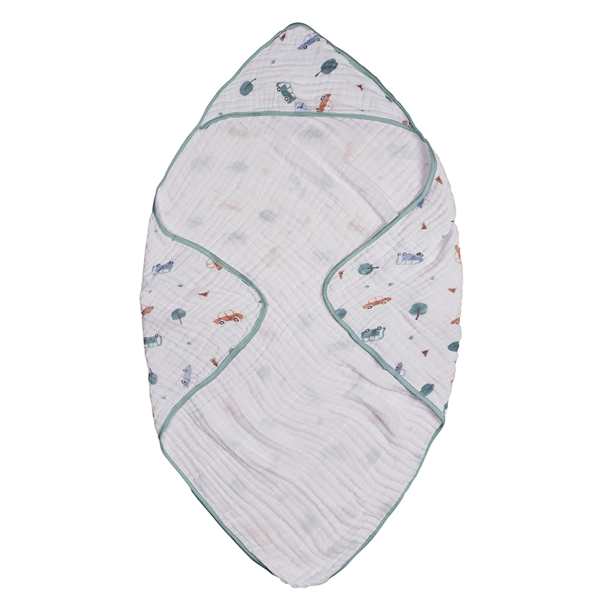 Toalha com Capuz Baby Joy Carrinhos