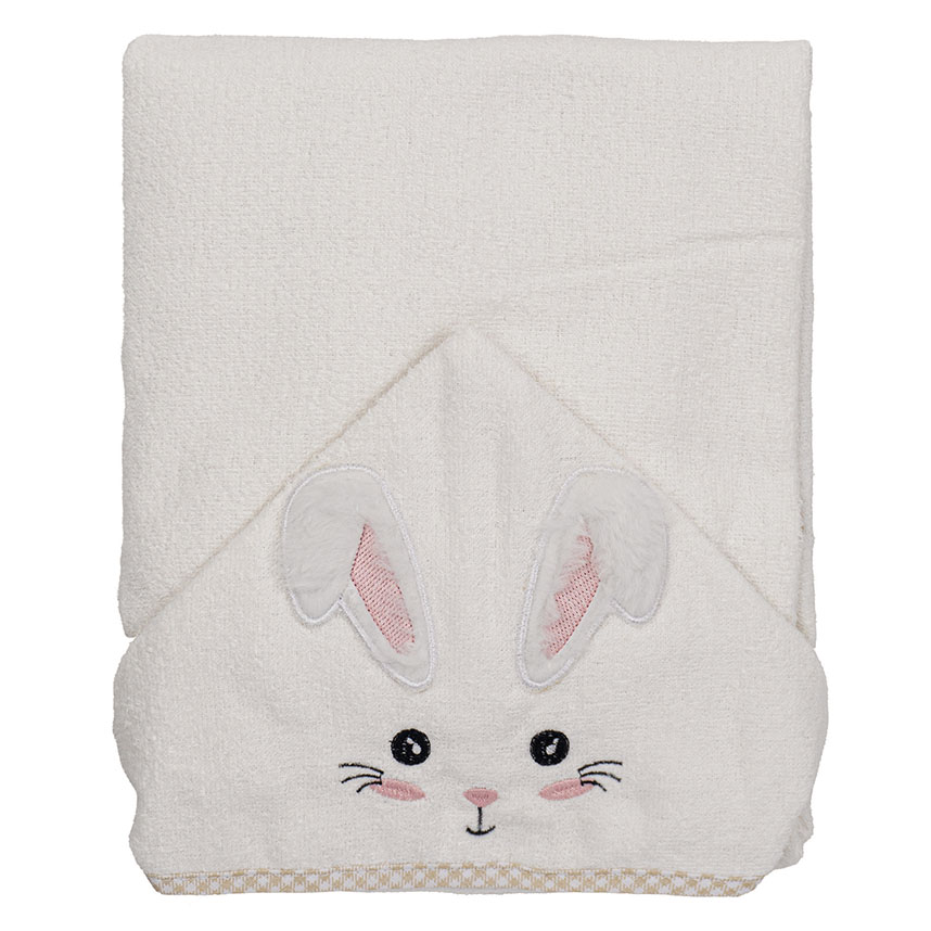 Toalha Com Capuz Bublim Com Forro Fralda E Bordado Coelho Toalha Com Capuz Bublim Com Forro Fralda E Bordado Coelho