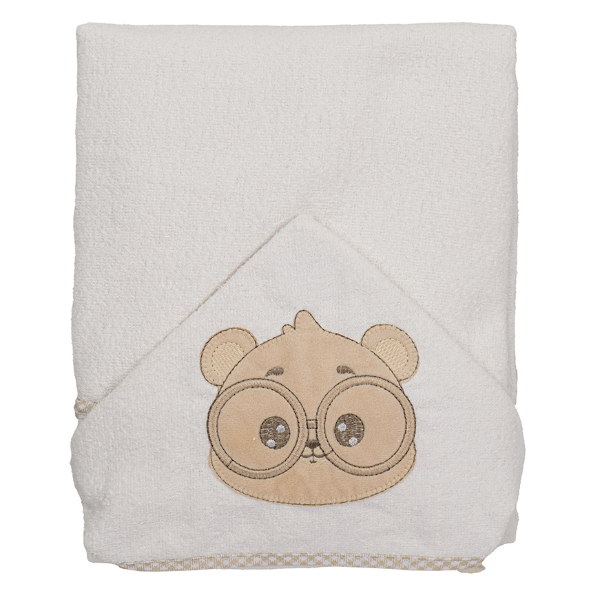 Toalha Com Capuz Bublim Com Forro Fralda E Bordado Urso Toalha Com Capuz Bublim Com Forro Fralda E Bordado Urso