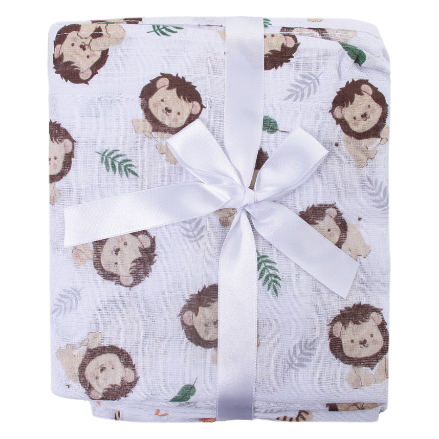 Kit Toalha Fralda Incomfral Linha Luxo Estampado Neutro - 3 Peças