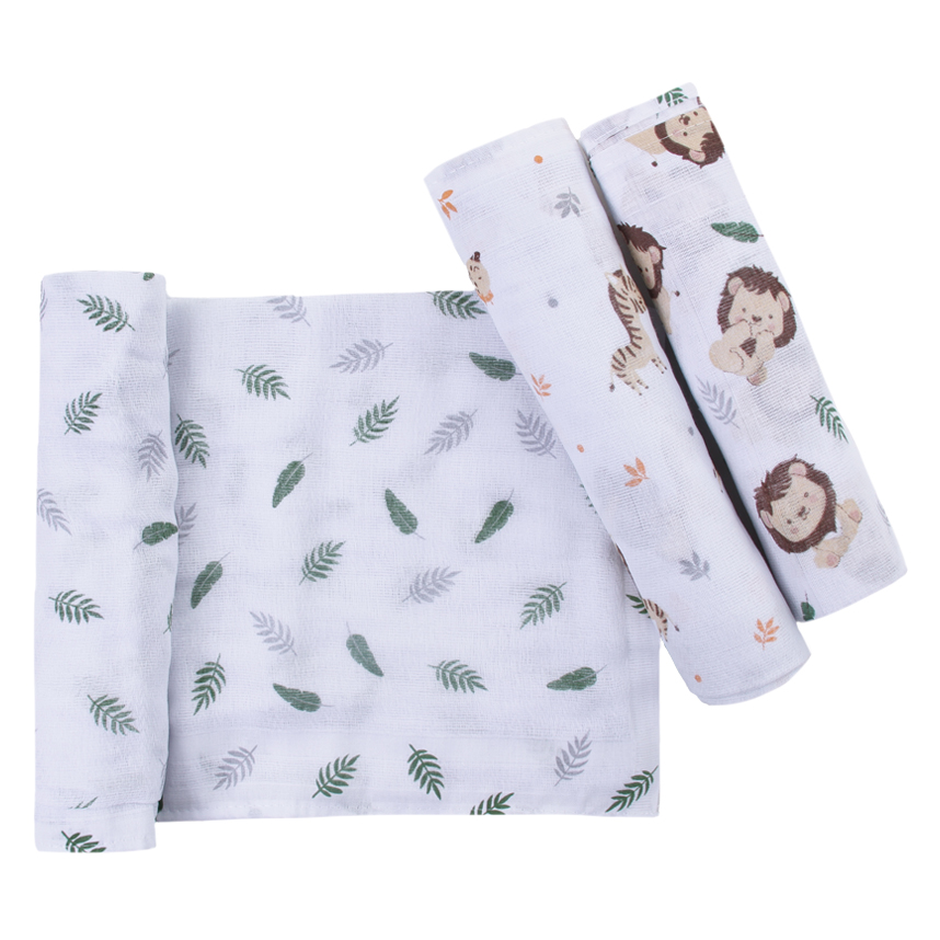 Kit Toalha Fralda Incomfral Linha Luxo Estampado Neutro - 3 Peças