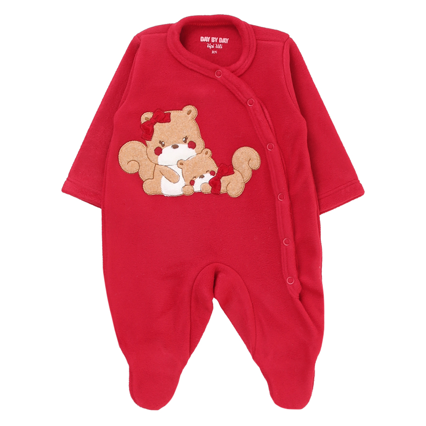 Macacão Longo Bebê Day By Day Soft Estampa Esquilo