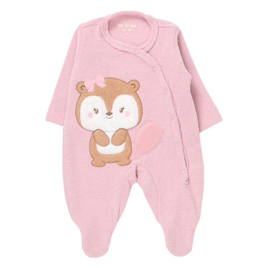 Macacão Longo Bebê Day By Day Soft Bordado Raposa