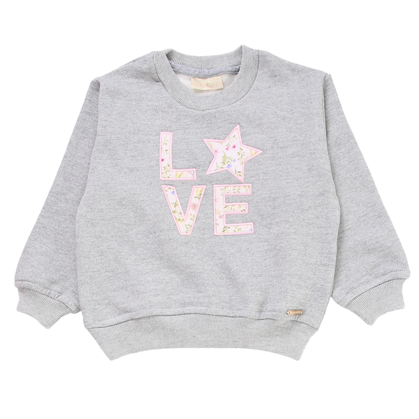 Conjunto Infantil Vrasalon Blusão Estampa Love Conjunto Infantil Vrasalon Blusão Estampa Love
