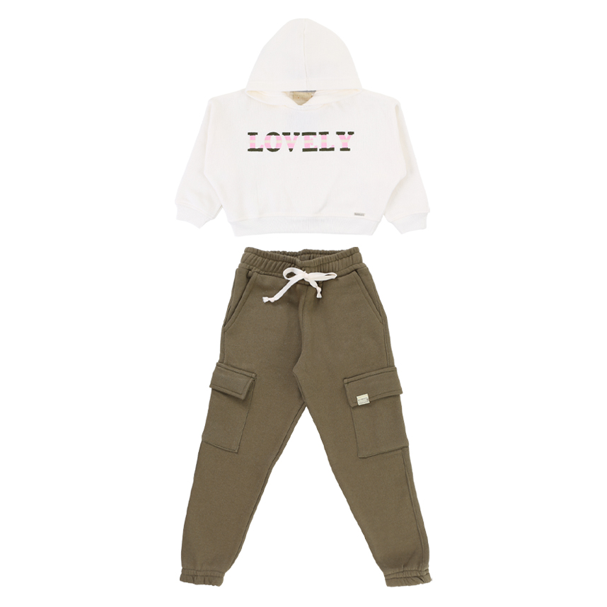 Conjuntil Infantil Vrasalon Blusão Estampa Lovely