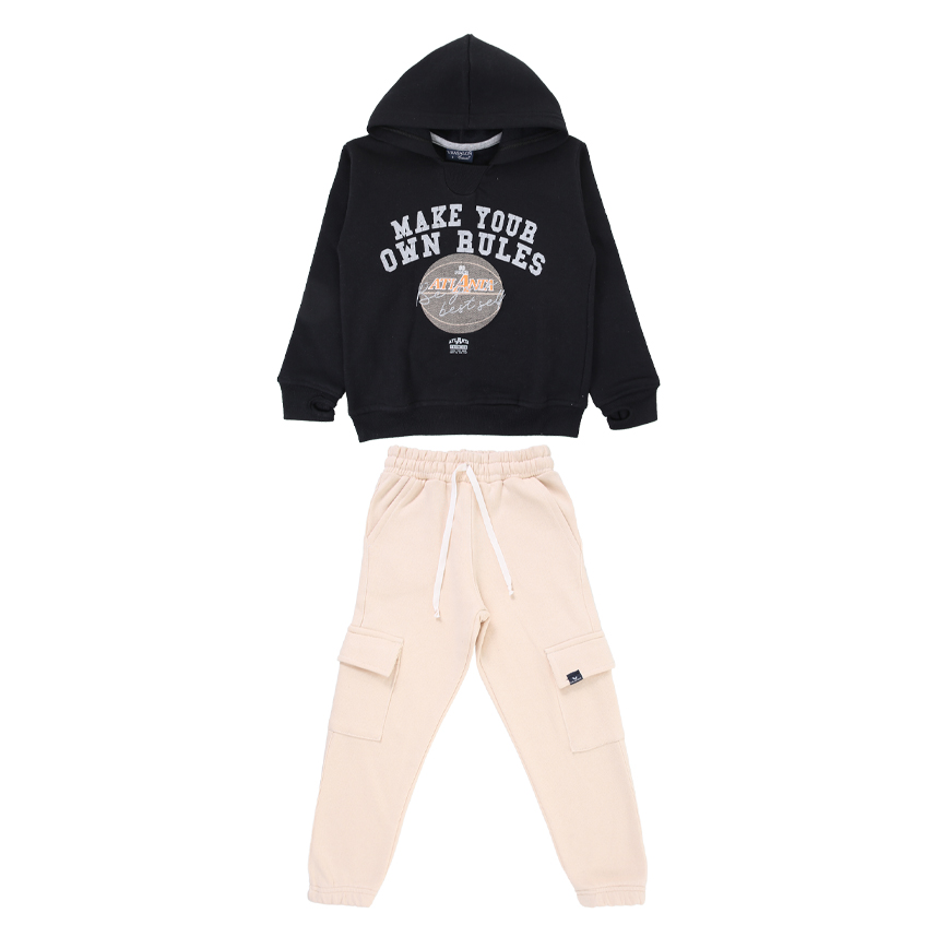 Conjunto Infantil Vrasalon Blusão Estampado Com Capuz Conjunto Infantil Vrasalon Blusão Estampado Com Capuz