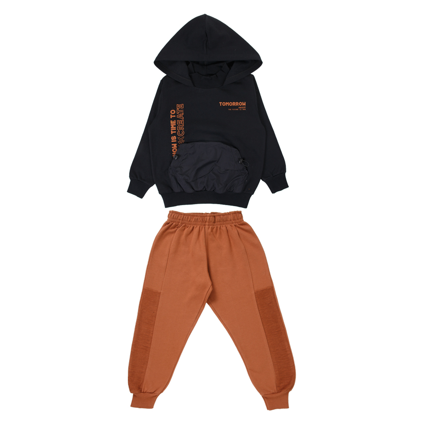 Conjunto Infantil Angerô Blusão com Bolso em Tactel e Capuz