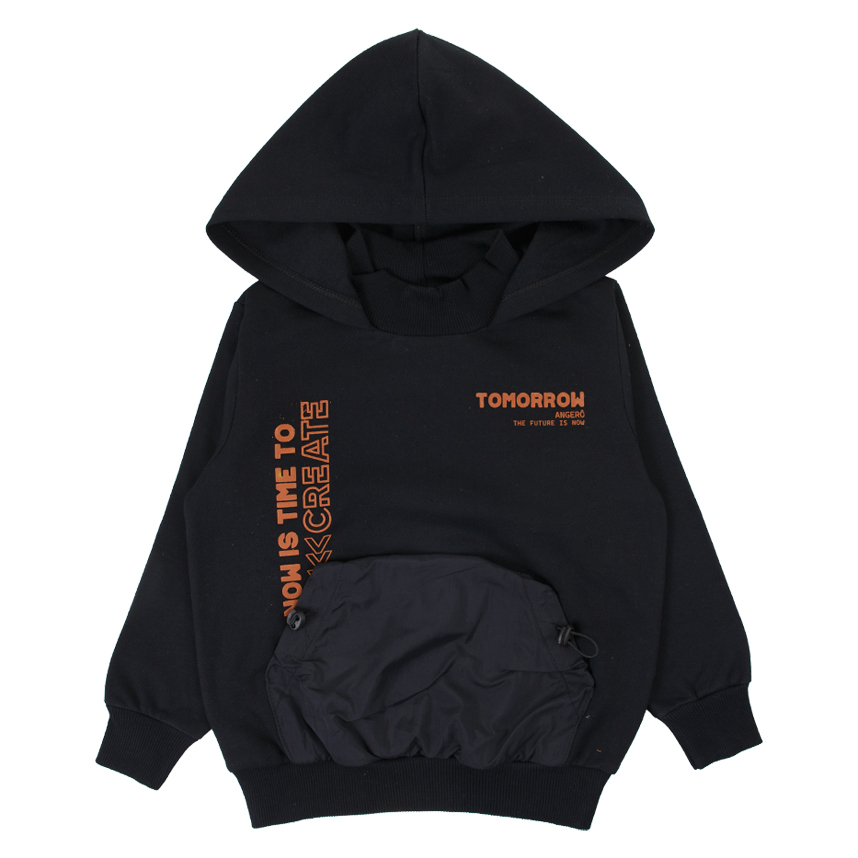 Conjunto Infantil Angerô Blusão com Bolso em Tactel e Capuz