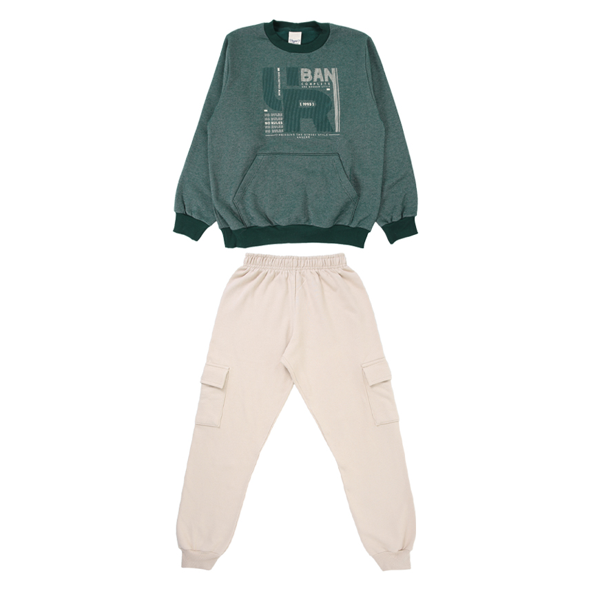 Conjunto Juvenil Angerô Blusão Moletom Estampa Urban Conjunto Juvenil Angerô Blusão Moletom Estampa Urban
