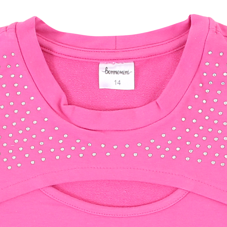 Blusa Juvenil Bonnemini com Recorte Vazado e Strass