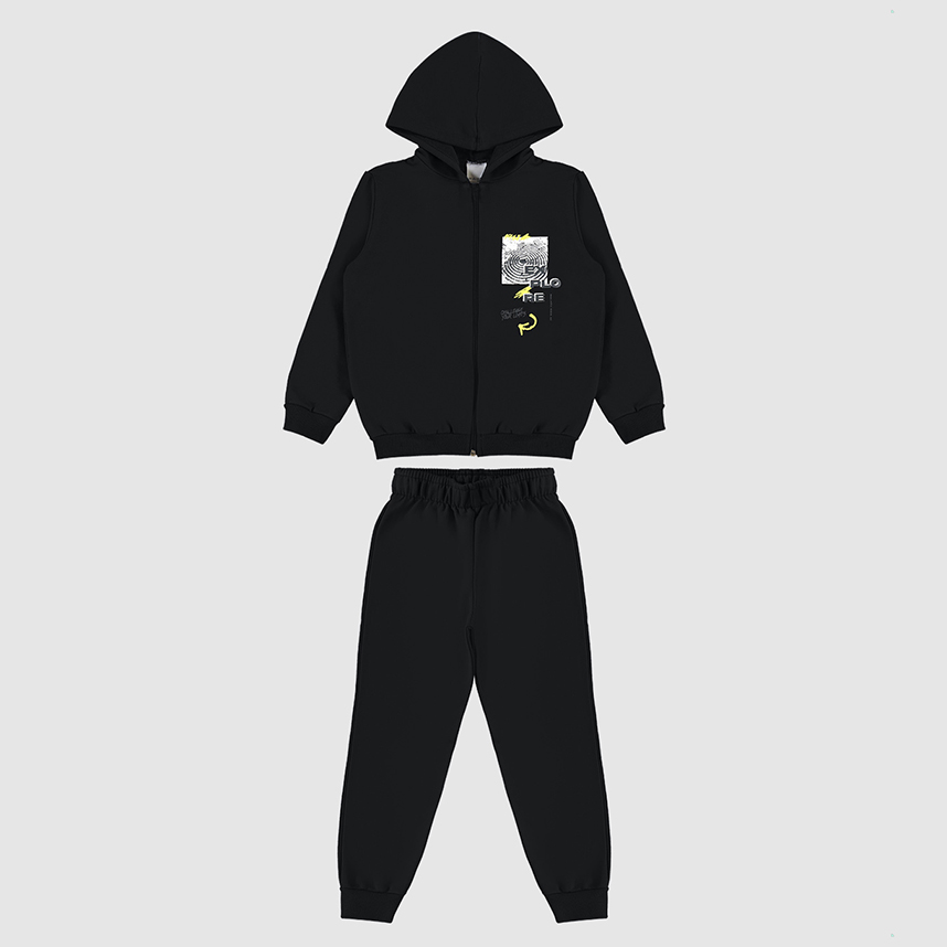 Conjunto Infantil Malwee Jaqueta Em Moletom Com Estampa